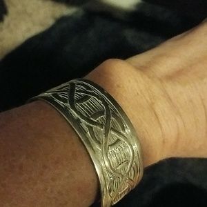 Silver cuff bracelet